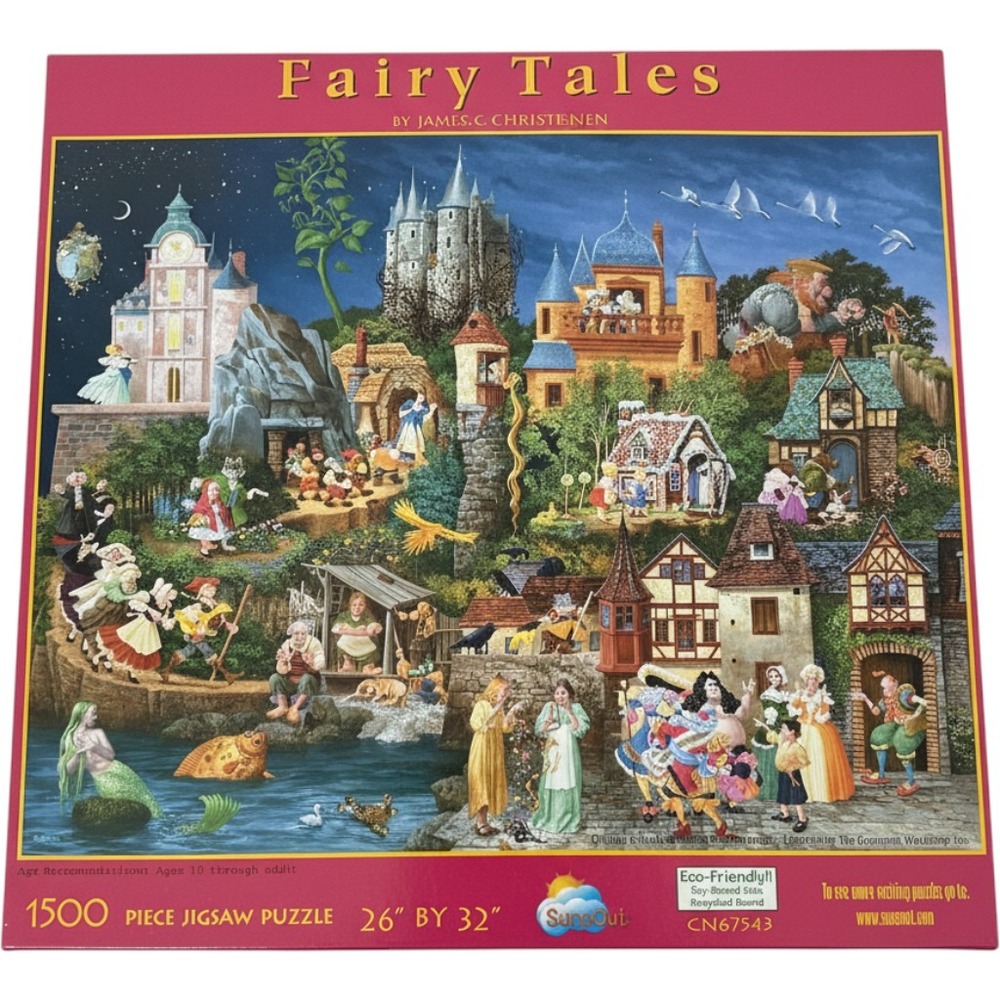 SunsOut Fairy Tales James C Christensen 1500 Piece Jigsaw Puzzle 26x32 NEW
